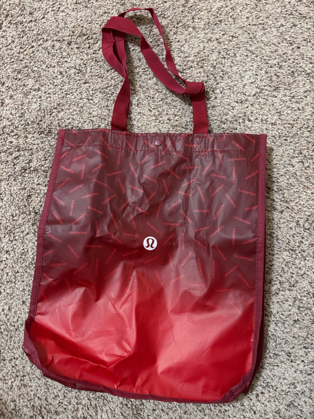 lululemon athletica Red Ombre Logo Tote Bag